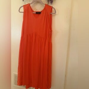 Coral Sleeveless Dress